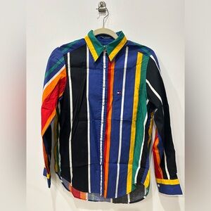 90s Multicolor Striped Tommy Hilfiger Button Down